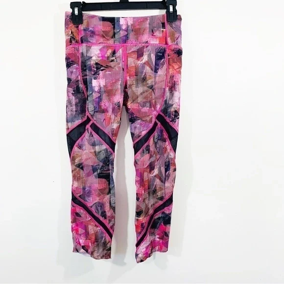 Lululemon On Pace Crop *21" Sun Dazed Multi Pink Size 6 - Picture 5 of 10